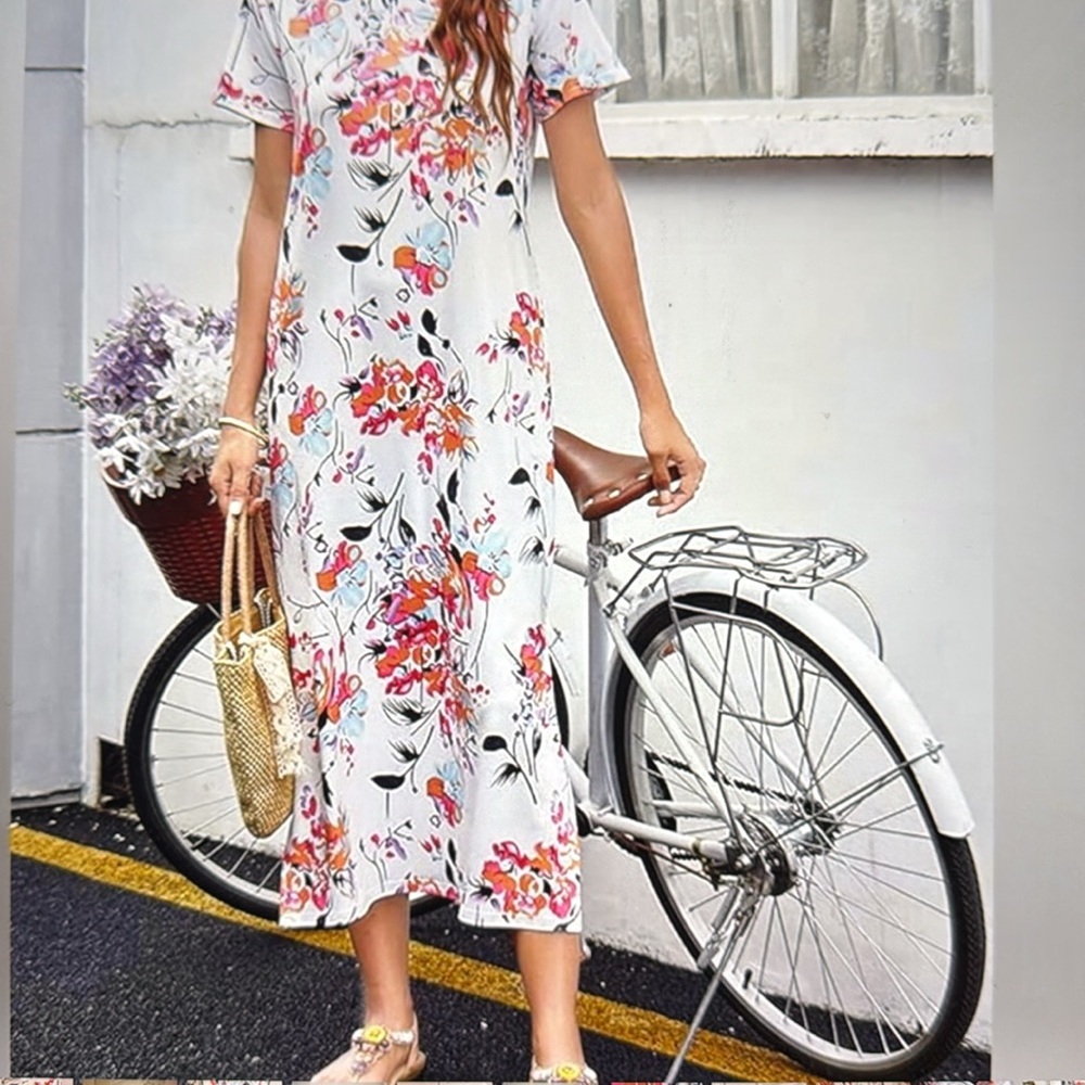 Naggoo short sleeve Split Maxi
